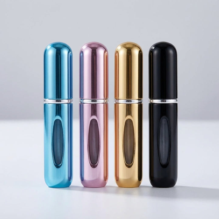 Atomizer perfum podróżny do samolotu, kieszonkowy flakon na zapach, łatwy do napełniania.