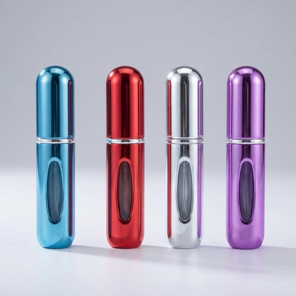 Unisex miniaturowy atomizer na perfumy, dyskretny flakon na kosmetyki, idealny do kieszeni.