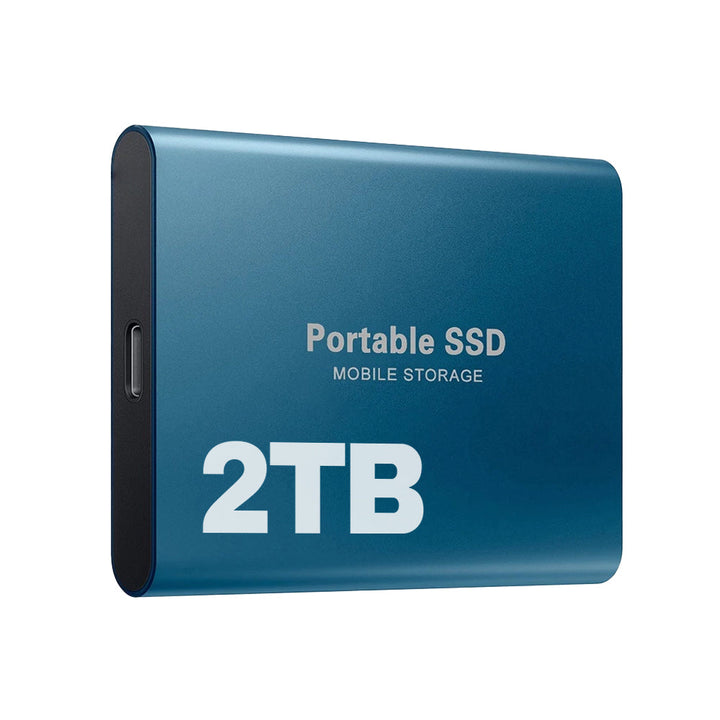 Odporny na wstrząsy zewnętrzny dysk SSD 2 TB. Pamięć masowa z USB-C dla bezpiecznego przechowywania danych.