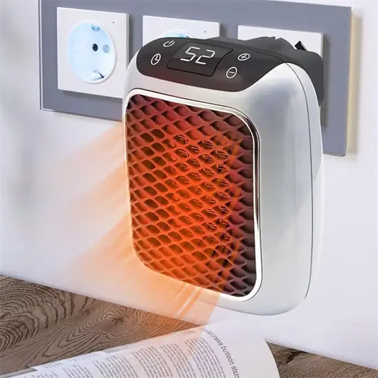 Kompaktowy grzejnik elektryczny z timerem, szybkie i ciche ogrzewanie, idealny do domu i biura.
