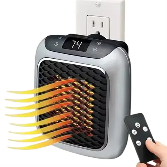 Energooszczędny ceramiczny grzejnik elektryczny z timerem, przenośny do szybkiego ogrzewania pomieszczeń.