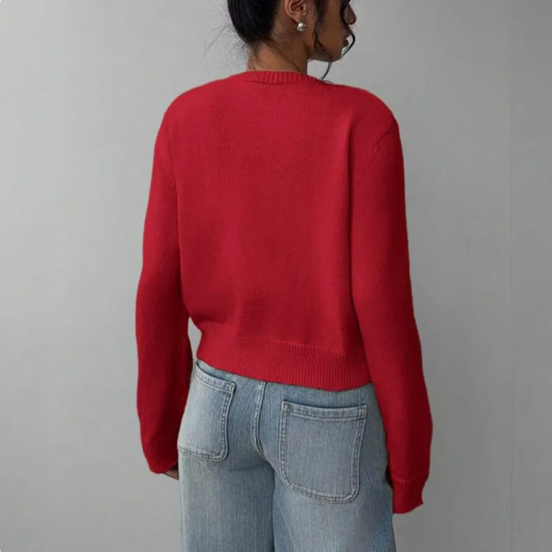 Wygodny sweter damski rozpinany na guziki w miejskim stylu