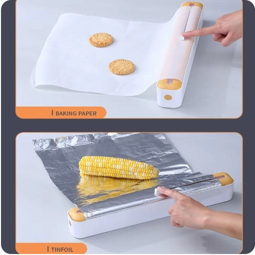 Dyspenser kuchenny na folię do 35 cm, precyzyjne cięcie folii spożywczej i aluminiowej.