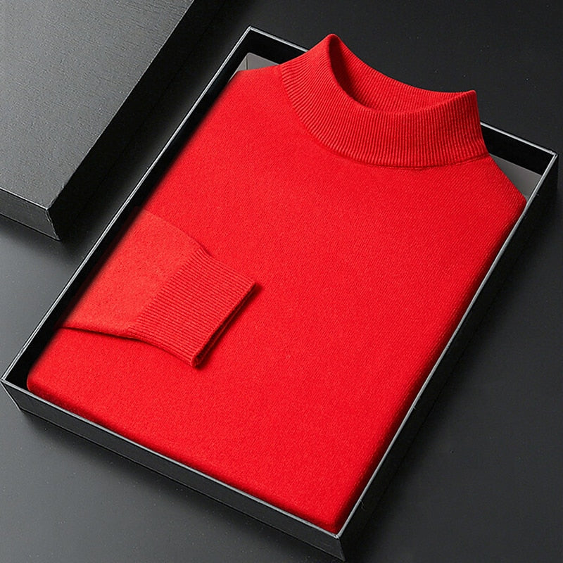 Stylowy sweter męski ze stójкой w klasycznym stylu