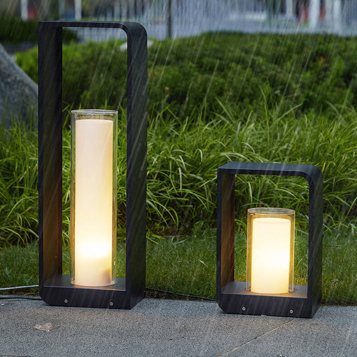 Kwadratowa lampa LED, uniwersalne oświetlenie zewnętrzne do ogrodu i tarasu.