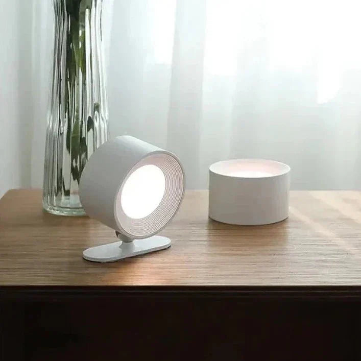 Lampa LED ścienna z obrotem 360 stopni i płynną regulacją jasności, uniwersalne oświetlenie.