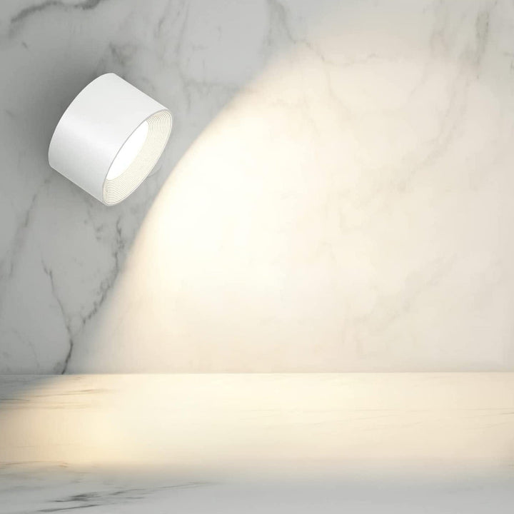 Elegancka lampa ścienna bezprzewodowa LED z pilotem, regulowana jasność do sypialni.