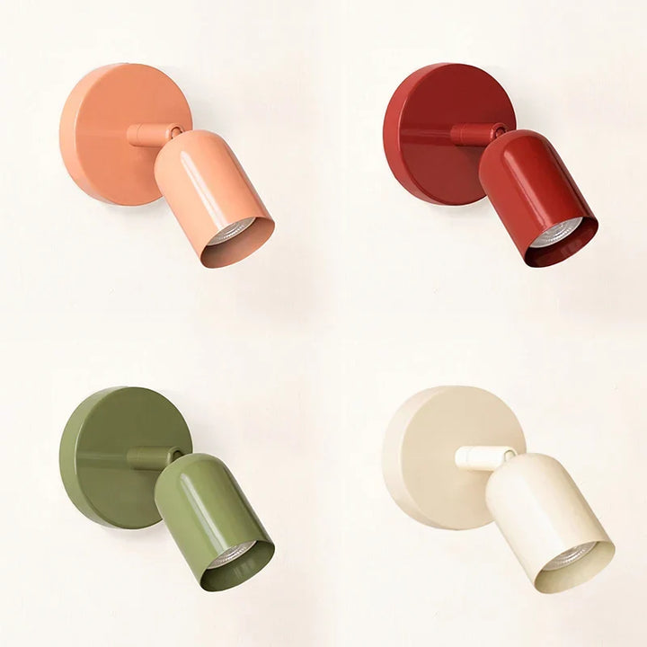 Lampa ścienna LED Macaron, styl skandynawski. Minimalistyczne oświetlenie nastrojowe do sypialni, gabinetu.