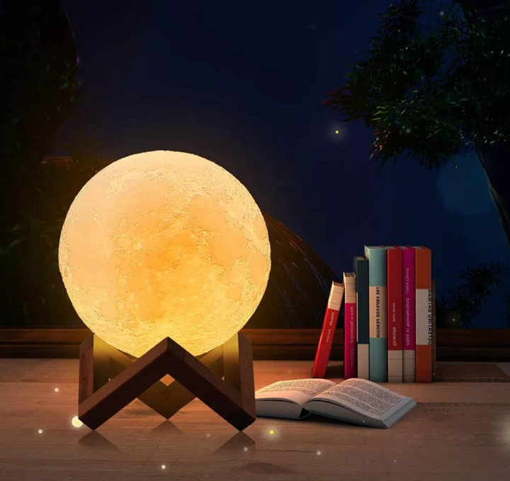 Oświetlenie nastrojowe: lampa księżycowa 3D LED z 16 kolorami, idealna do relaksu i dekoracji.