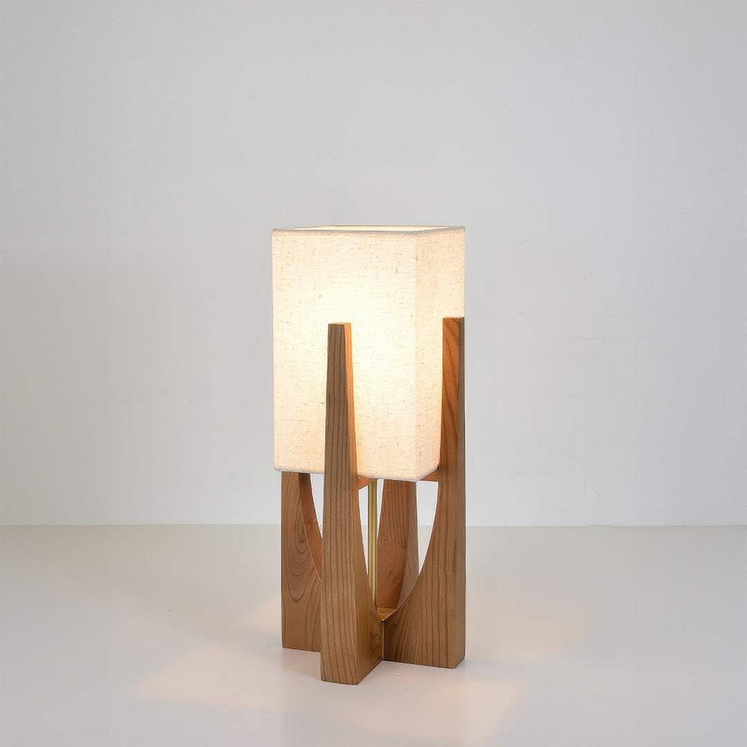 Energooszczędna lampa podłogowa LED, minimalistyczny japoński design, drewniana, do nowoczesnych wnętrz.