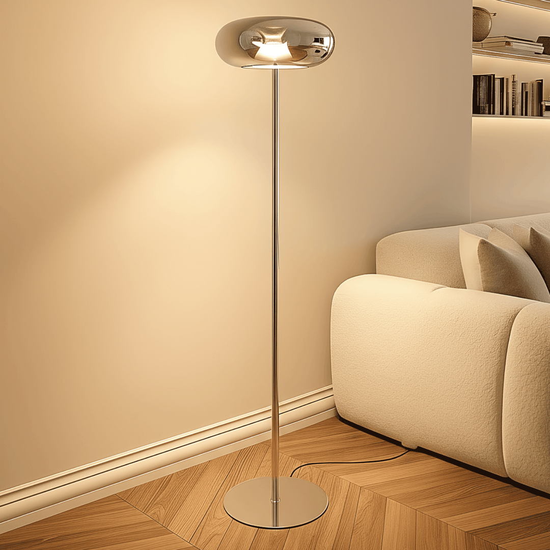 Lampa podłogowa LED z pilotem, nowoczesny design. Idealna do salonu, sypialni, zapewnia komfort czytania.