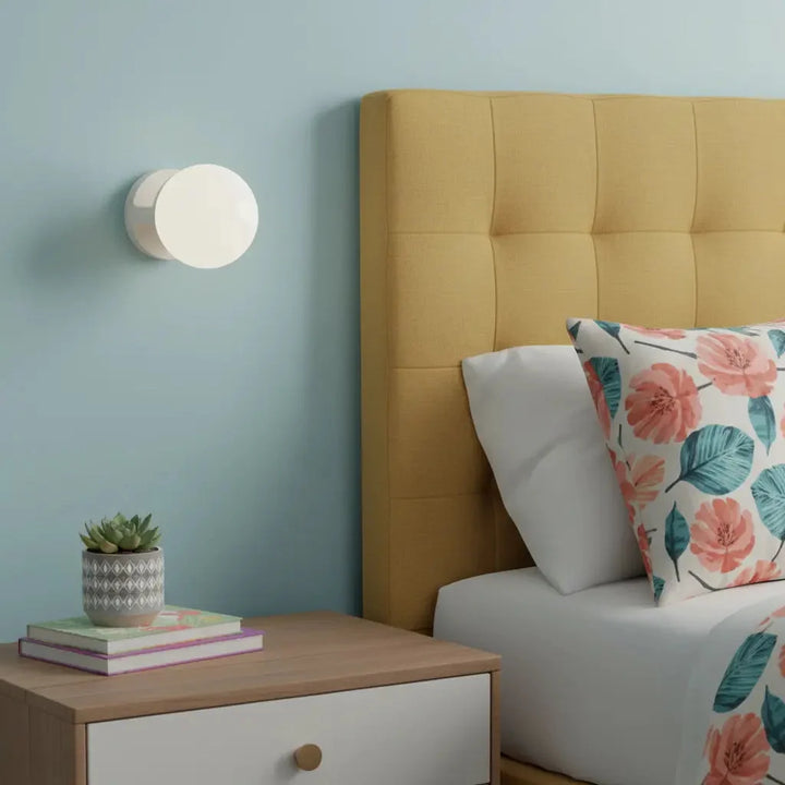 Designerskie oświetlenie ścienne nowoczesna lampa z kulistym szklanym klosem