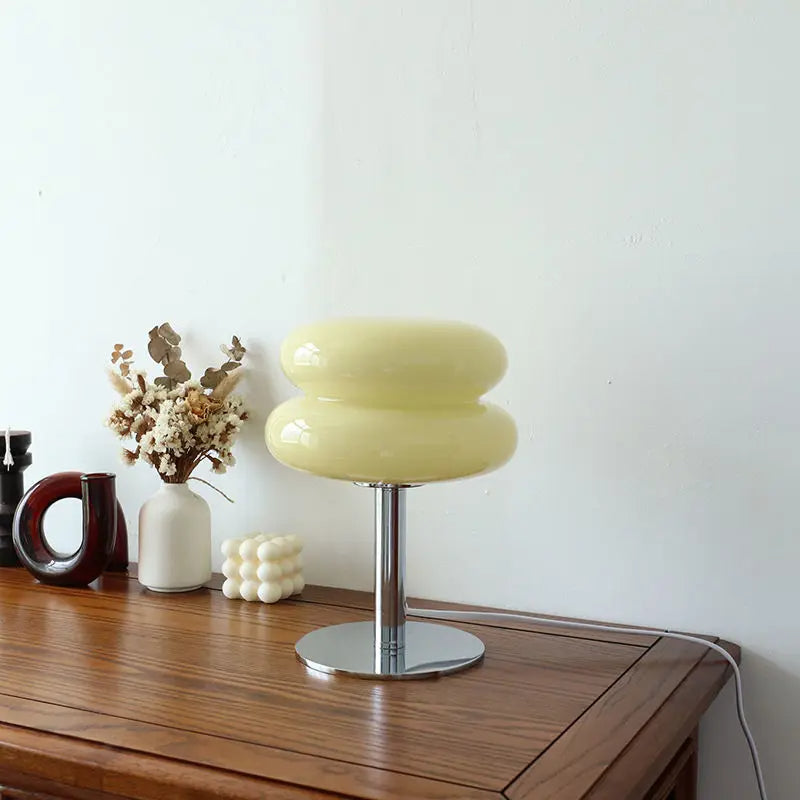 Przenośna lampa stołowa LED Bauhaus, bezprzewodowa, z akumulatorem. Idealna na biurko, komodę, do salonu.