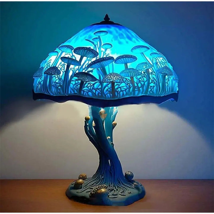 Designerska lampa stołowa Grzybek LED z portem USB. Doskonała dekoracja i oświetlenie do salonu.