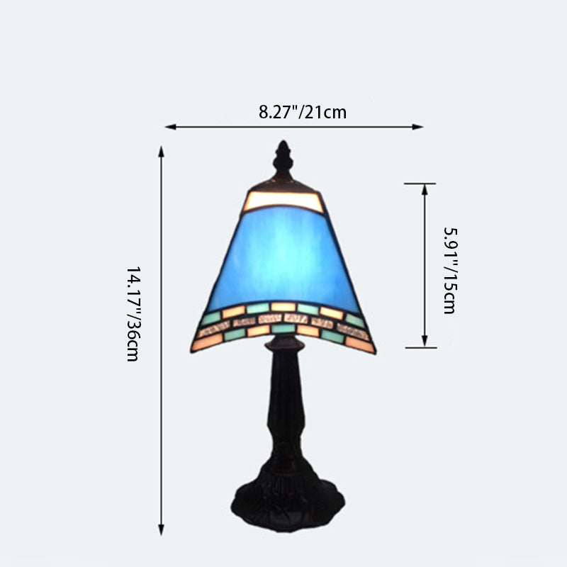 Lampa stołowa z transparentnym szklanym kloszem, morski design, idealna nocna lampka do pokoju.