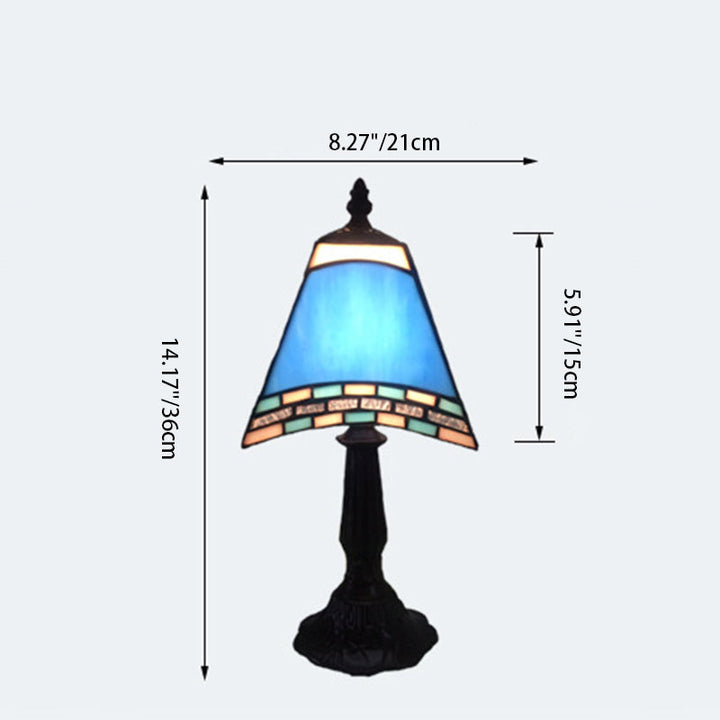 Lampa stołowa z transparentnym szklanym kloszem, morski design, idealna nocna lampka do pokoju.