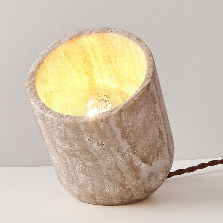 Lampa stołowa cylindryczna, styl japoński. Minimalistyczne oświetlenie nocne, idealna dekoracja do nowoczesnego domu.