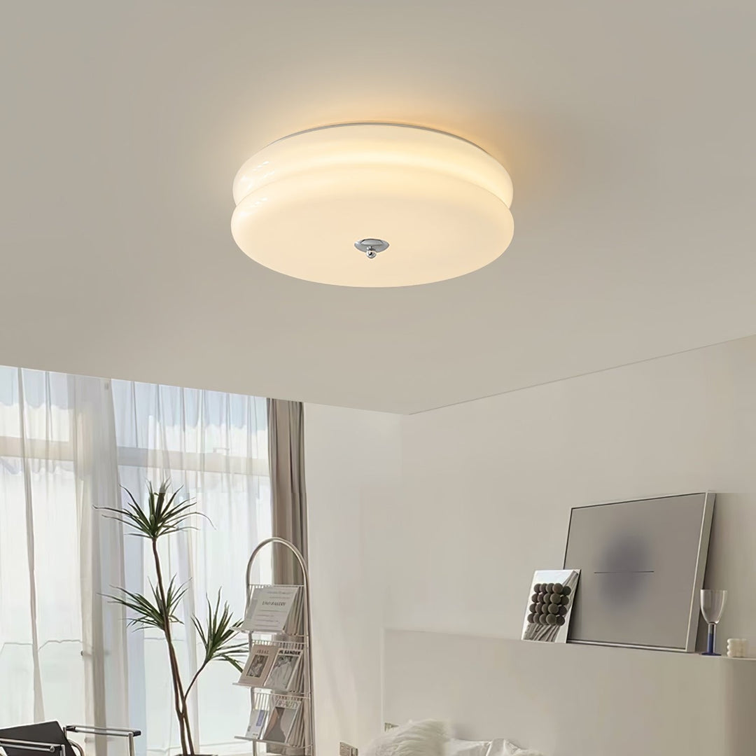 Designerska lampa sufitowa Art Déco LED, chromowana, do jadalni. Efektowne oświetlenie.