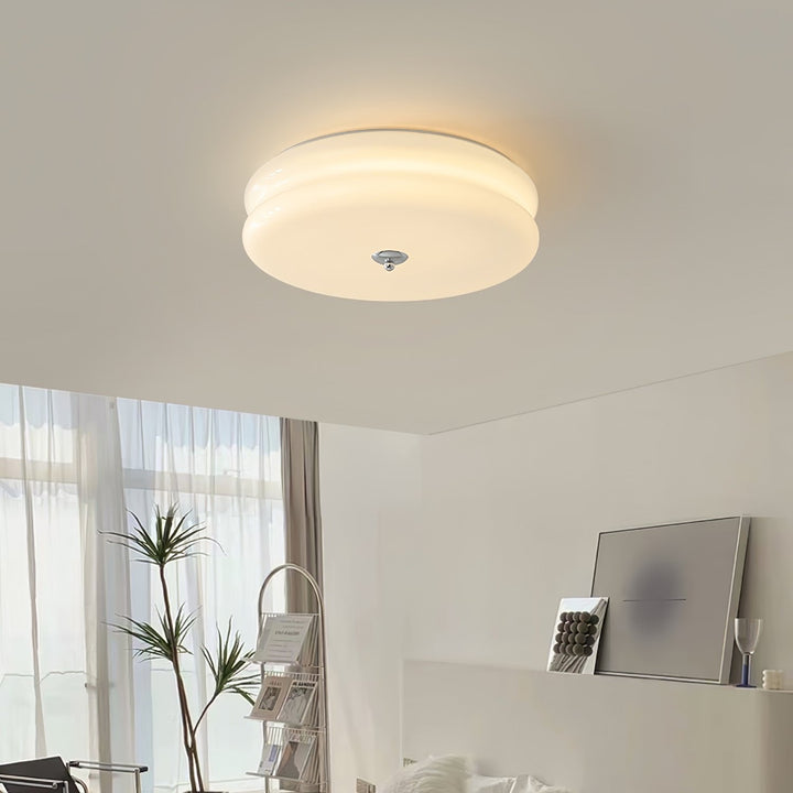 Designerska lampa sufitowa Art Déco LED, chromowana, do jadalni. Efektowne oświetlenie.