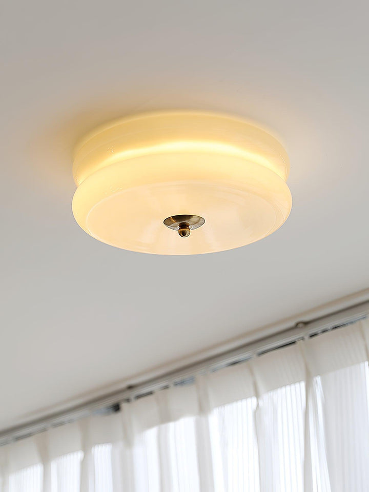 Retro lampa sufitowa LED z zimną bielą. Oświetlenie Art Déco do wnętrz.
