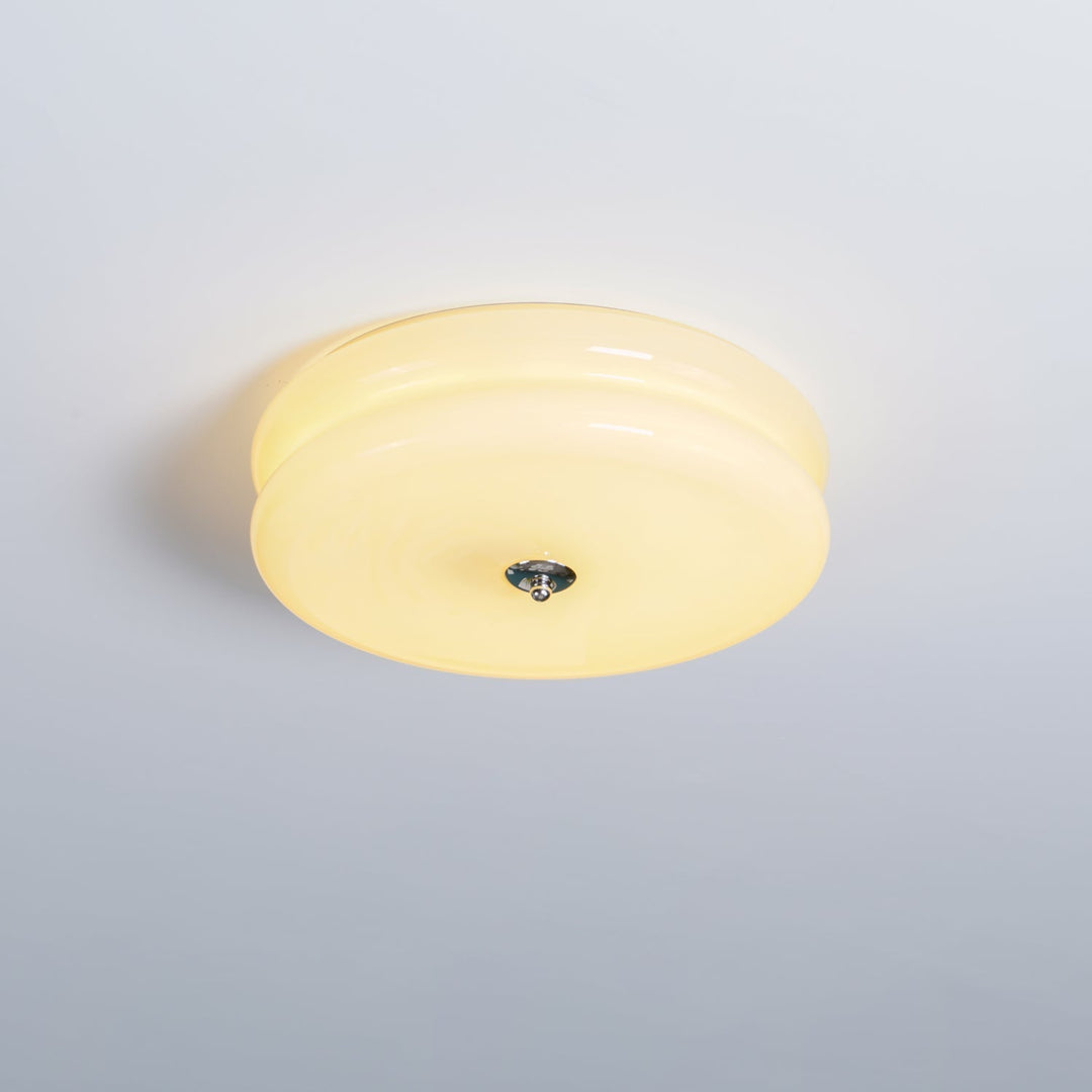 Lampa sufitowa LED retro, chromowana, do jadalni. Eleganckie oświetlenie Art Déco.