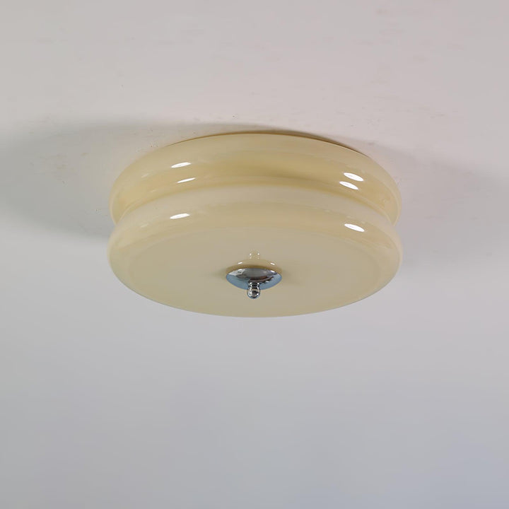 Chromowana lampa sufitowa Art Déco LED, do jadalni. Designerskie oświetlenie z ciepłym światłem.
