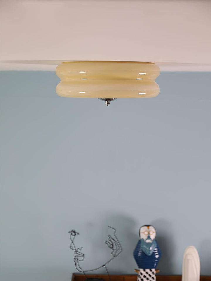 Żyrandol Art Déco LED, vintage, do wnętrz. Chromowana lampa sufitowa retro.