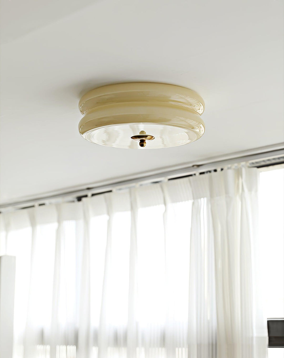 Lampa sufitowa Art Déco LED, vintage, z ciepłym światłem. Chromowane oświetlenie do salonu.