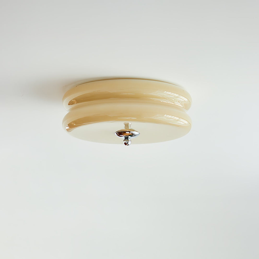 Lampa sufitowa LED Art Déco, elegancka, do wnętrz, złota. Stylowe oświetlenie vintage.