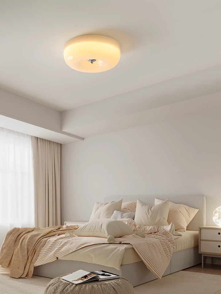 Lampa sufitowa LED vintage, elegancka, z zimną bielą. Chromowana lampa do salonu.