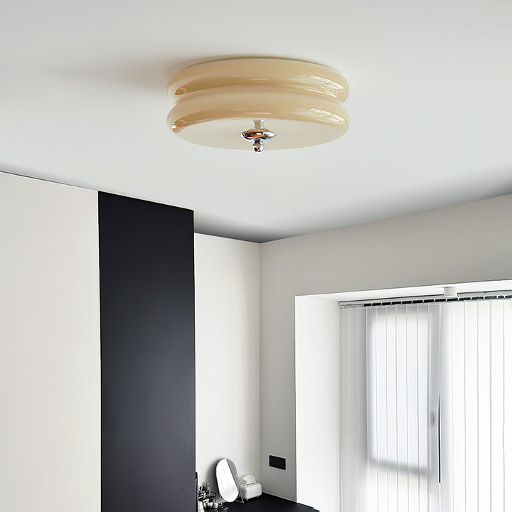 Złota lampa sufitowa Art Déco LED, vintage, do wnętrz. Stylowy żyrandol designerski.
