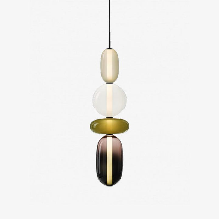 Designerska lampa sufitowa z efektem szkła cukrowego, oświetlenie wnętrz.