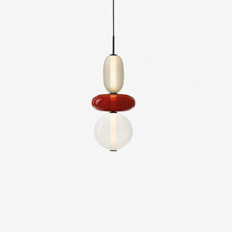 Designerska lampa sufitowa z efektem cukrowego szkła, piękna dekoracja.