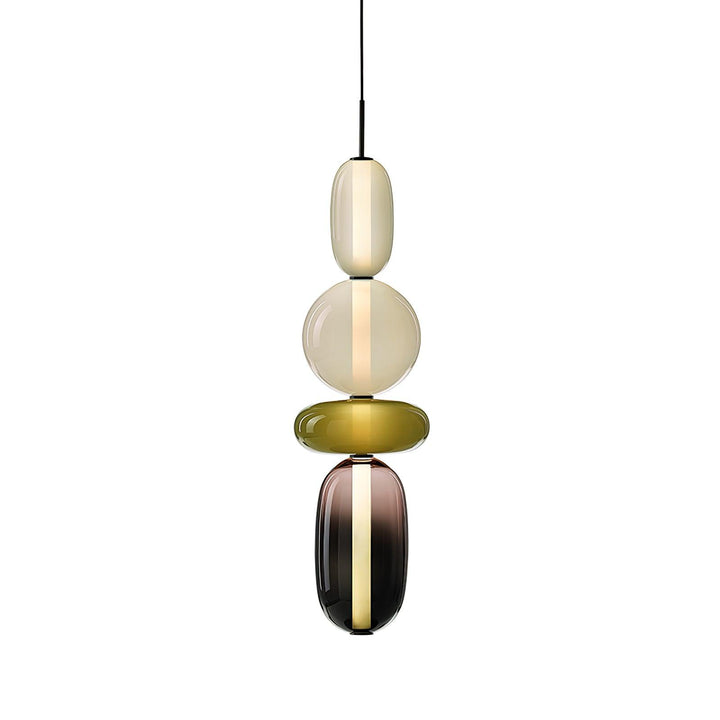 Nowoczesna lampa sufitowa z efektem cukrowego szkła, metalowo-akrylowa.