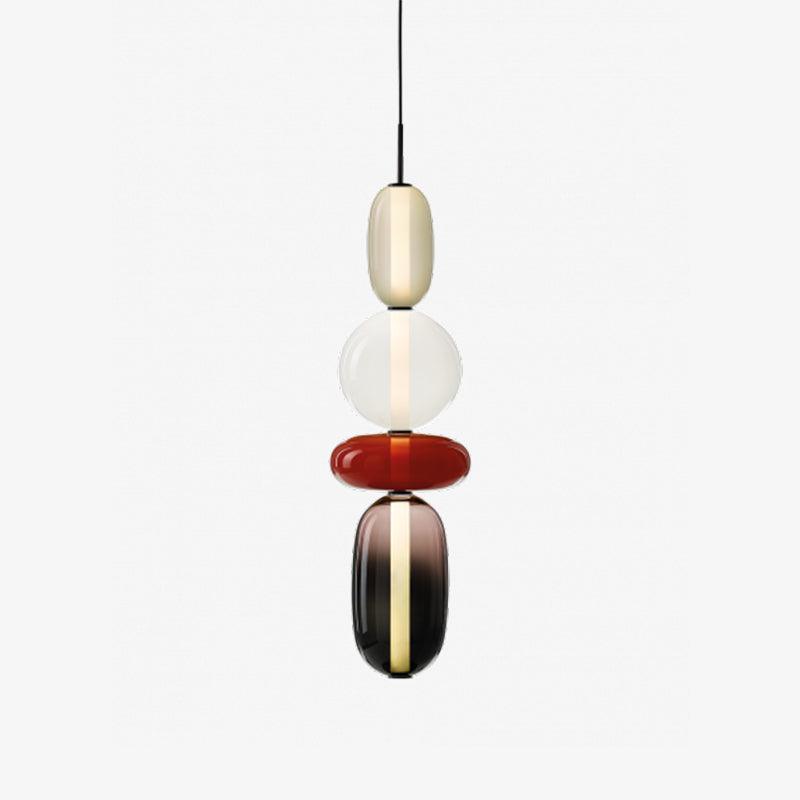 Designerska lampa sufitowa z cukrowego szkła, eleganckie oświetlenie.