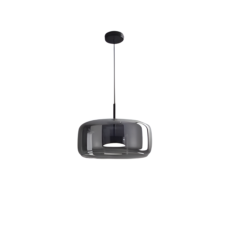 Lampa sufitowa LED retro z potrójnym szklanym kloszem, idealna do salonu.
