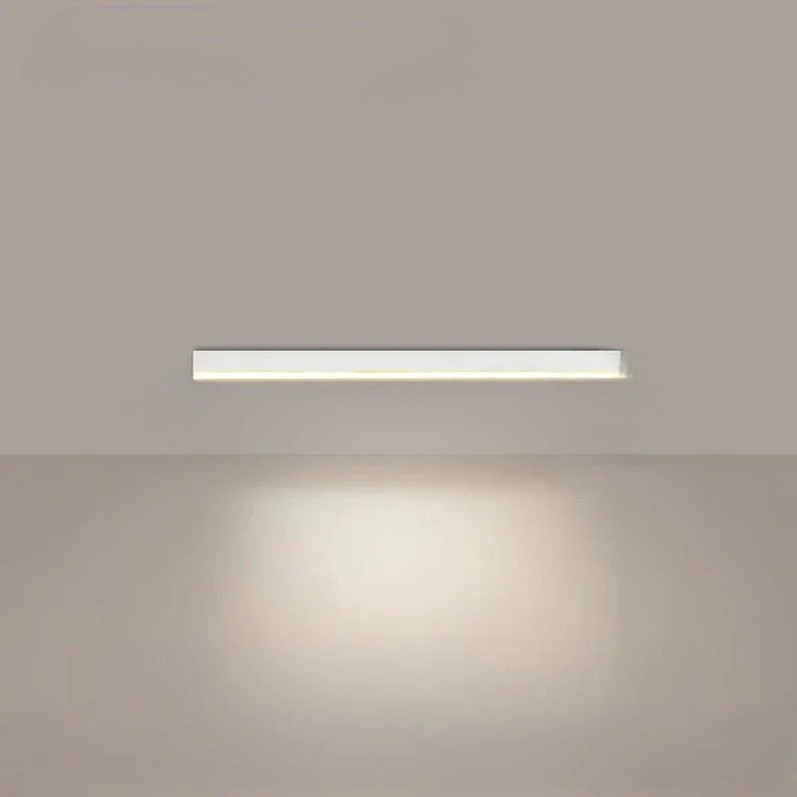 Lampa LED sufitowa liniowa, skandynawski styl, oświetlenie do jadalni, salonu lub nowoczesnej kuchni.