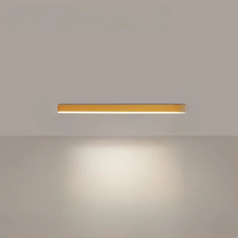 Skandynawska lampa LED, listwa liniowa do sufitu, nowoczesne oświetlenie sypialni, jadalni i salonu.
