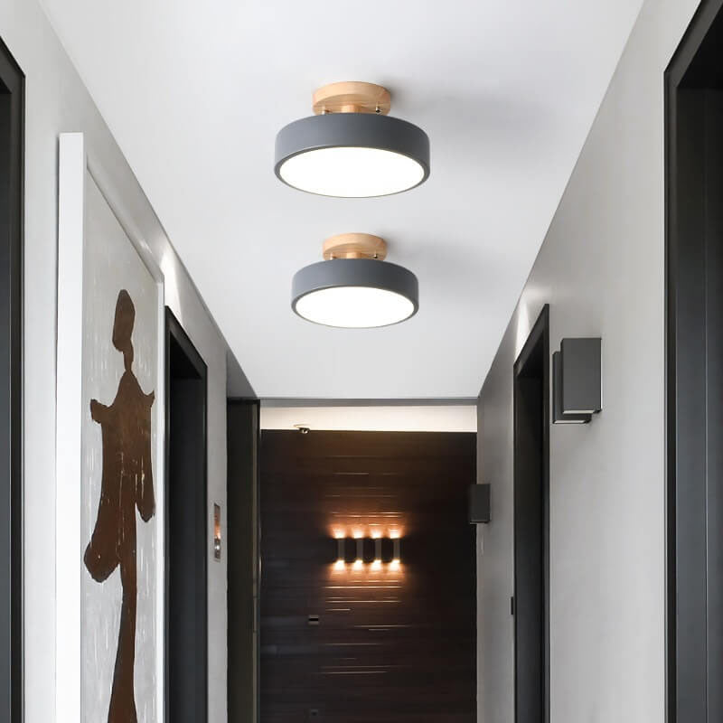 Nowoczesna lampa sufitowa LED do domowego biura, skandynawski styl, jasne oświetlenie.