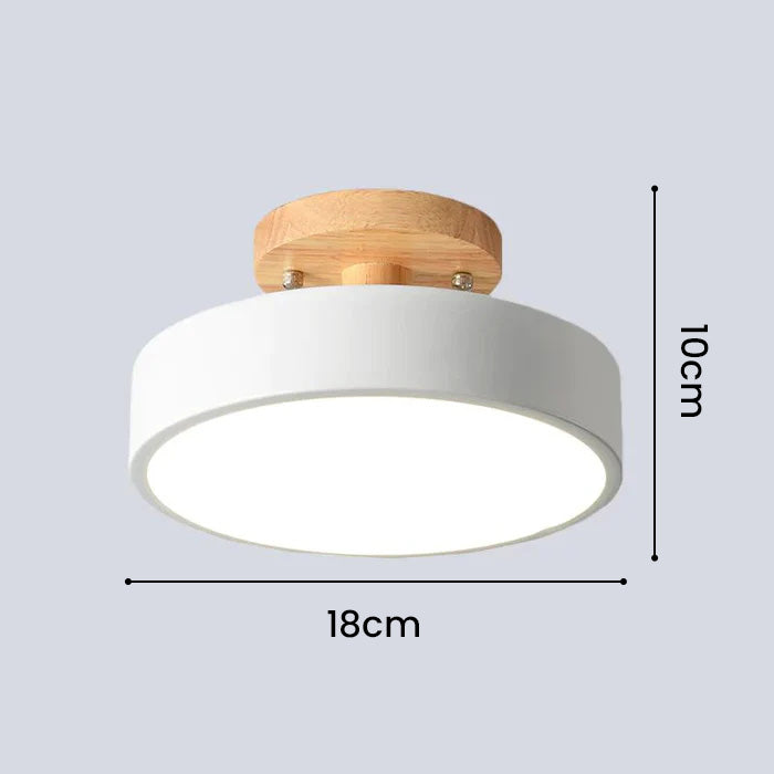 Lampa sufitowa LED biała, do salonu, minimalistyczna i stylowa.
