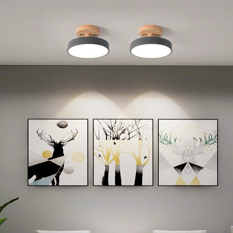 Lampa sufitowa o designie skandynawskim, LED, elegancka.