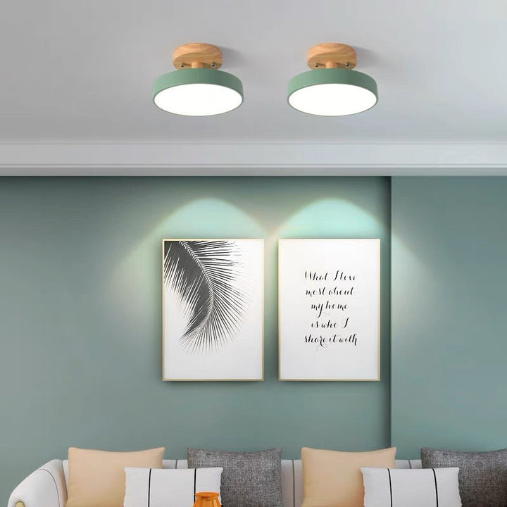 Skandynawska lampa sufitowa LED, biała, do każdego pomieszczenia.