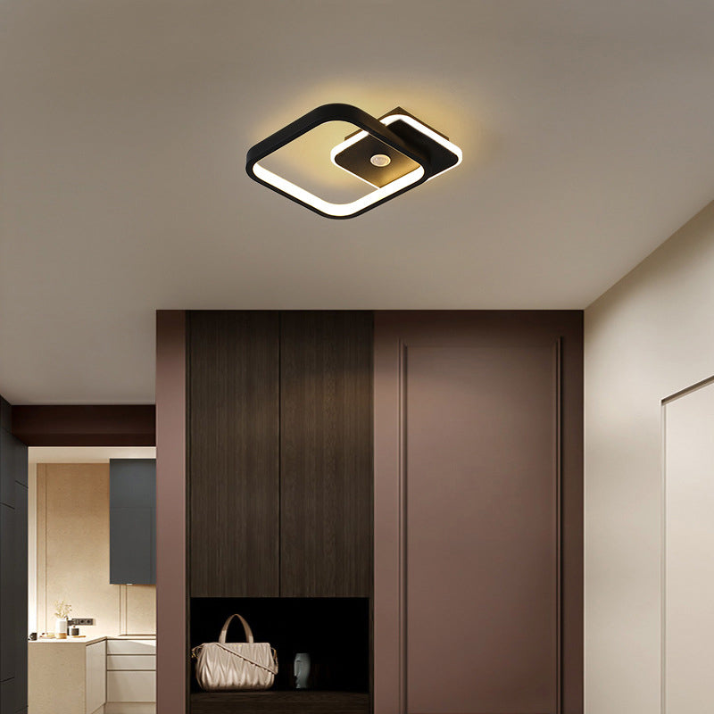 Lampa sufitowa LED z czujnikiem ruchu do nowoczesnego domu. Energooszczędne oświetlenie inteligentne.