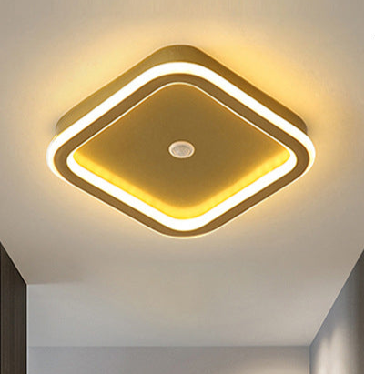Okrągła lampa sufitowa LED z czujnikiem ruchu. Łatwy montaż, inteligentne oświetlenie sufitowe.
