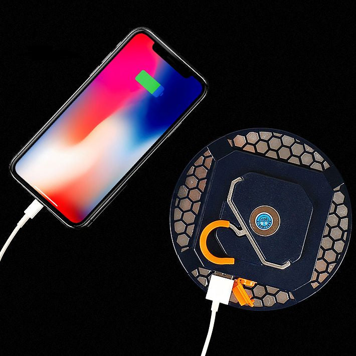 Lampa turystyczna LED z funkcją powerbanku. Idealna na kemping, wędrówki i outdoor. Akumulatorowa, przenośna.
