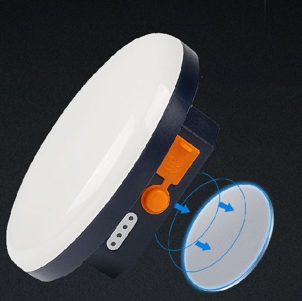 Kompaktowa, przenośna lampa turystyczna LED z wbudowanym powerbankiem. Idealna na biwak i wycieczki outdoor.