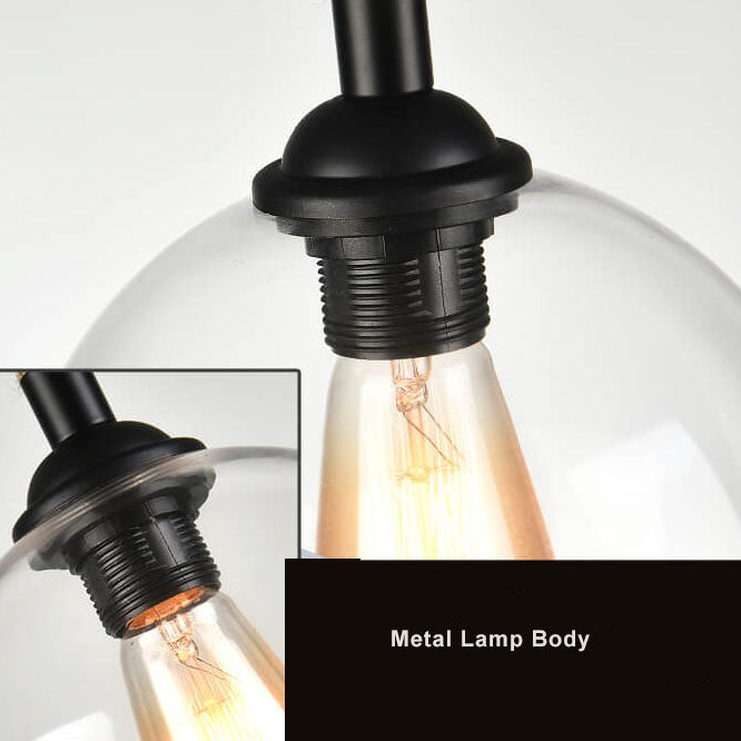 Designerska lampa wisząca kula retro, szklana, do nowoczesnych i klasycznych wnętrz.
