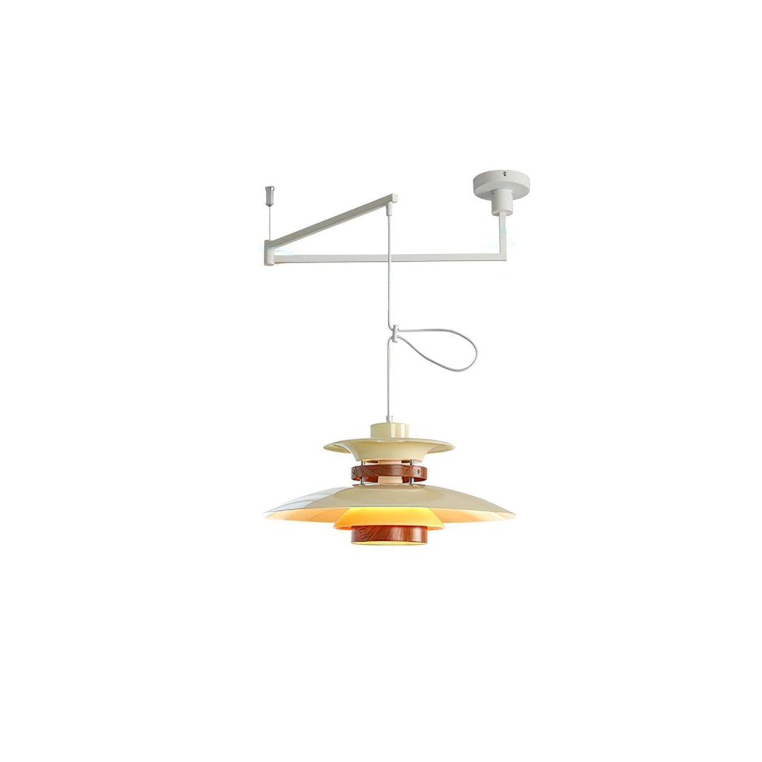 Minimalistyczna lampa wisząca LED, obrotowa. Energooszczędne oświetlenie sufitowe do biura.