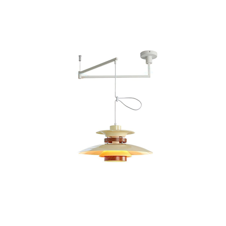Minimalistyczna lampa wisząca LED, obrotowa. Energooszczędne oświetlenie sufitowe do biura.