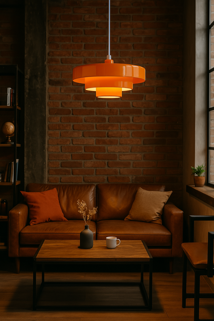 Metalowa lampa wisząca LED w stylu retro, czarna, do jadalni. Designerskie oświetlenie vintage.